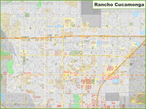 Large detailed map of Rancho Cucamonga - Ontheworldmap.com