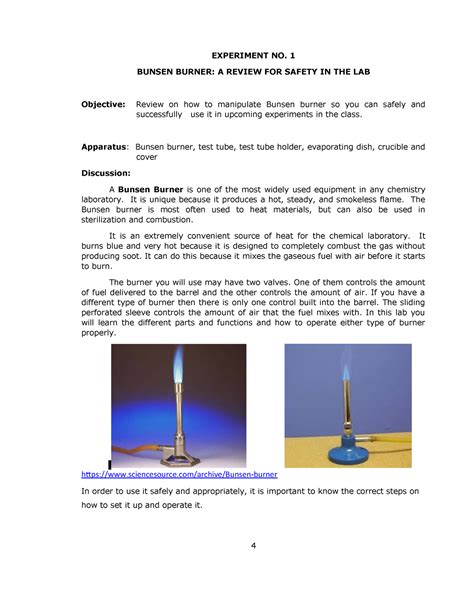 Bunsen Burner - Experiment 1 for organic and inorganic chem - Chemistry ...