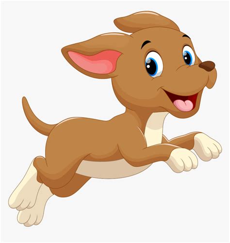 Dog Puppy Cartoon Clip Art - Cute Cartoon Dog Running, HD Png Download ...