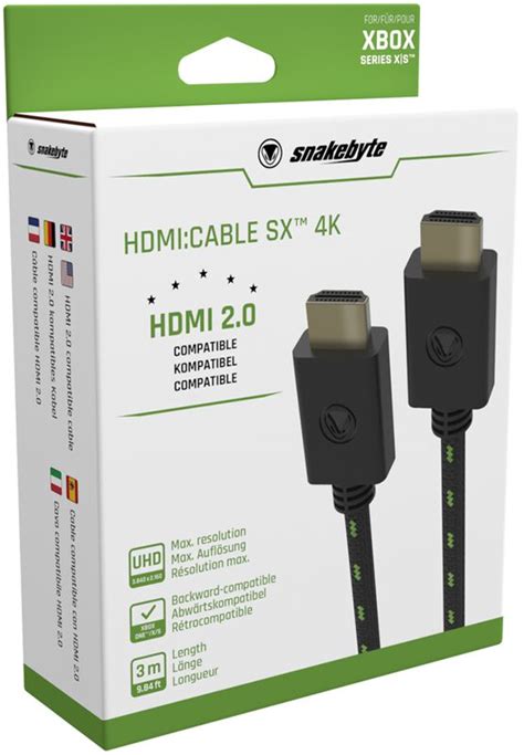 Xbox Series X HDMI:Cable SX 4K | Snakebyte Accessories | EMP