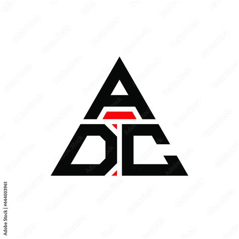 ADC triangle letter logo design with triangle shape. ADC triangle logo ...