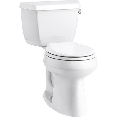 KOHLER Highline White WaterSense Round Comfort Height 2-piece Toilet 12 ...