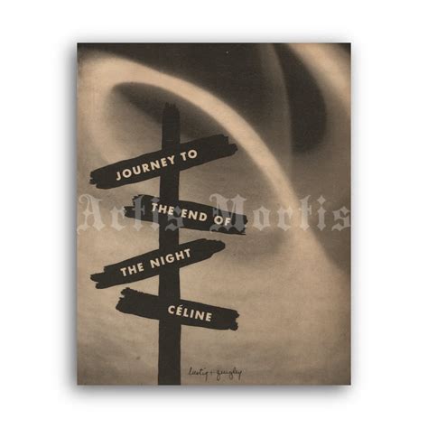 Printable Journey to the End of the Night by Louis-Ferdinand Celine poster