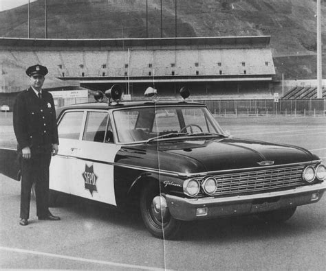 Officer at Candlestick Park | Old police cars, Police cars, Ford police