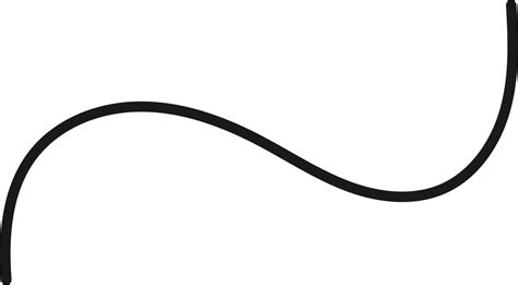 Hand drawn curved line shape. Curved line icon 21999192 PNG