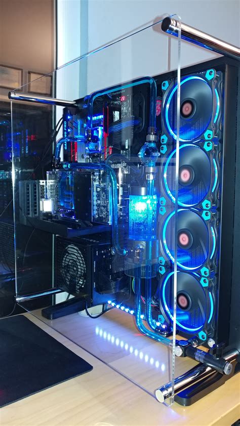 Thermaltake Core P5 with EKWB water cooling. | Custom computer, Pc ...