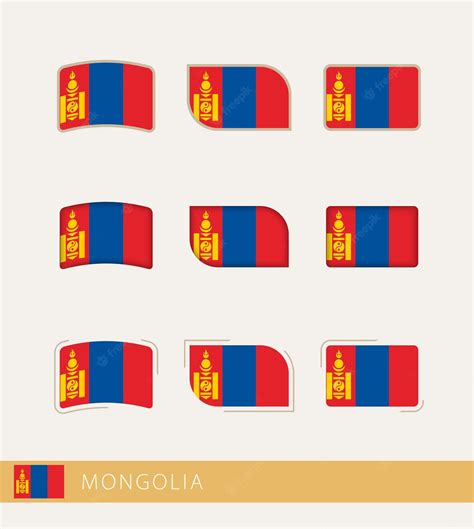 Vector banderas de mongolia colección de banderas de mongolia | Vector ...