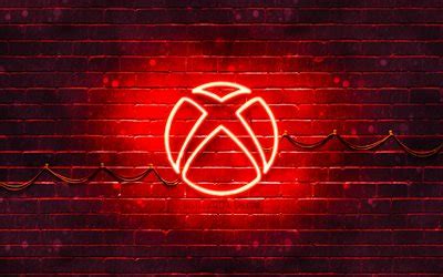 Download wallpapers Xbox red logo, 4k, red brickwall, Xbox logo, brands ...