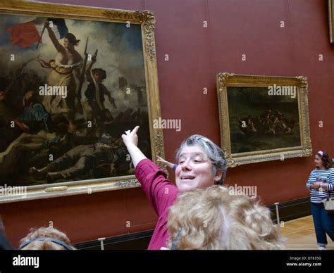 Louvre. French painters room, painting "Liberty Leading the People ...