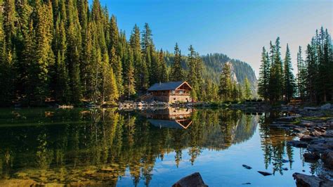 Lake Cabin Forest Wallpapers - Wallpaper Cave