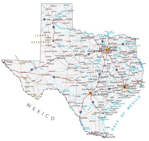 Texas Road Map Free - Shina Dorolisa