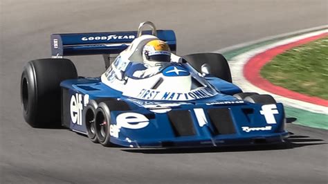 Legendary 6-wheeled 1977 Tyrrell P34 F1 Car at Imola Circuit! - YouTube