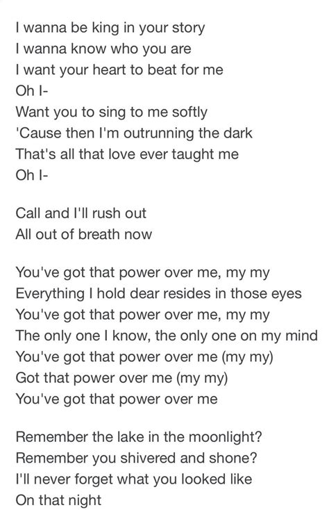 Power Over Me - Dermot Kennedy | Kennedy quotes, Me too lyrics ...