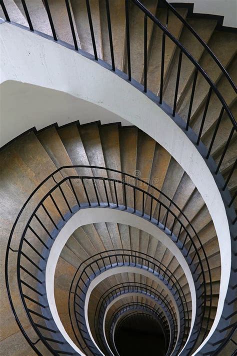 Spiral stairs perspective stock image. Image of round - 109007287