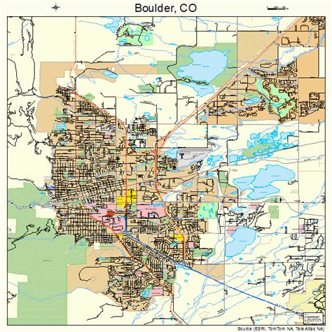 Boulder Colorado Street Map 0807850