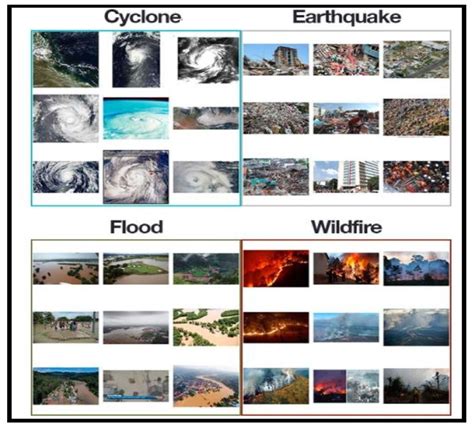 Different classes of natural disasters from dataset. | Download ...