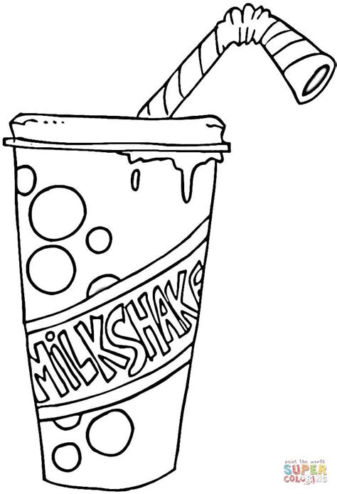 Malteada Para Colorear - Strawberry milkshake coloring page ...