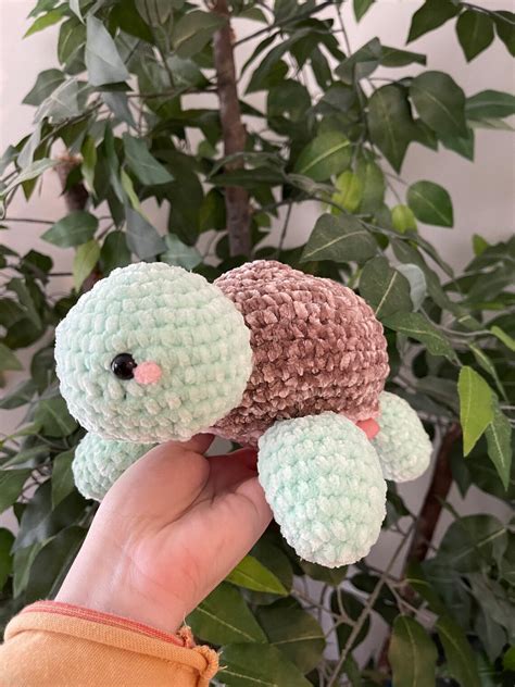 Crochet Turtle Amigurumi Plushie Stuffed Animal | Etsy