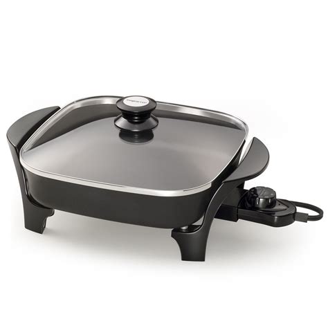 Presto 11 inch Electric Skillet w/ Glass Lid Cooker Pan Fry Wok Food ...