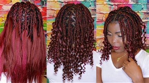 HOW TO DO: CURLY END BOX BRAIDS | DIY SHORT GODDESS BOX BRAIDS |Vivian ...