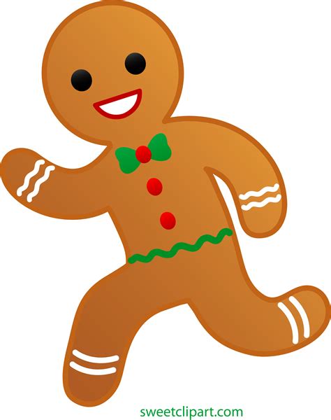 Gingerbread Man Running Clip Art - Sweet Clip Art | Gingerbread man ...