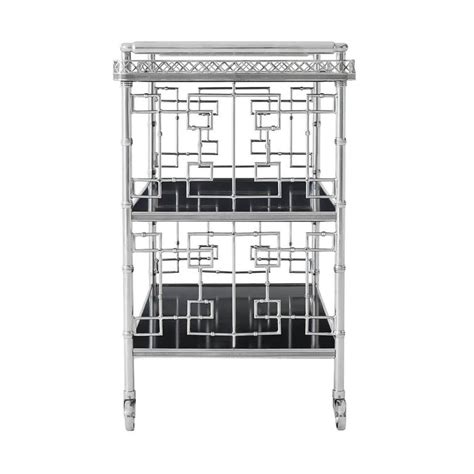 Stainless Steel Bar Cart For Sale at 1stDibs