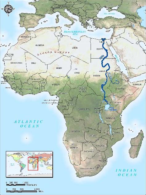 Africa Map Nile River - Metro Map