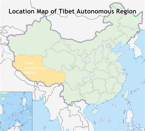 Where is Tibet Located on Map of China, Asia and World