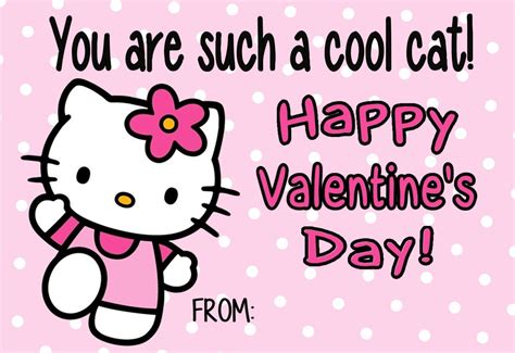 Hello Kitty Valentine Cards Print at Home Digital File | Valentines ...