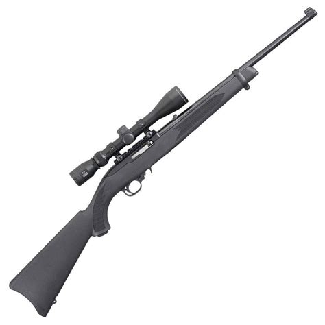 Ruger 10/22 Carbine Scoped Black Semi Automatic Rifle - 22 Long Rifle ...