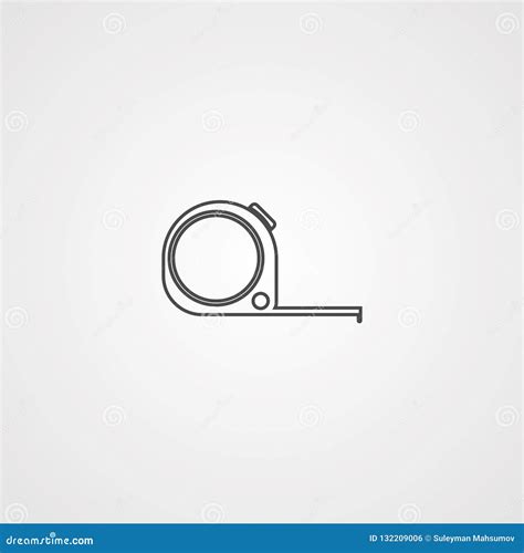 Tape Measure Vector Icon Sign Symbol Stock Vector - Illustration of ...