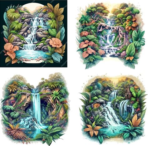 Premium Vector | Waterfall vector