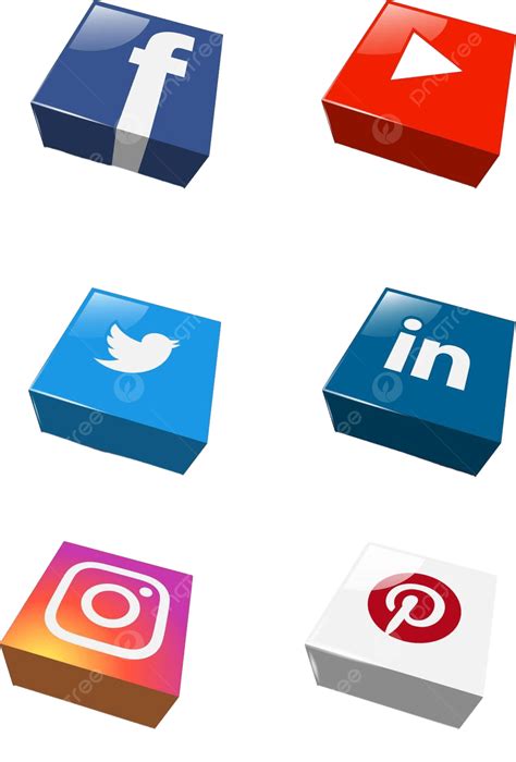 3d Logos Of Top Social Networking Sites Facebook Youtube Twitter ...