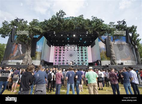 The main stage at British Summer Time Hyde Park festival, in Hyde Park ...