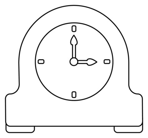 Mantelpiece klocka emoji Målarbok | Gratis Målarbilder att skriva ut