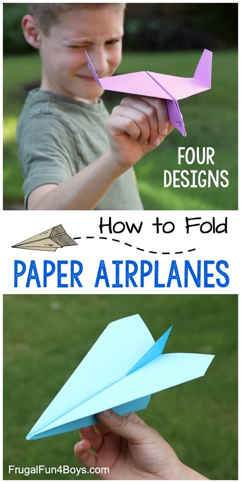 How to Make Awesome Paper Airplanes! 4 Designs - Frugal Fun For Boys ...