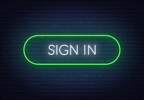 Premium Vector | Sign in neon sign on a brick background. easy to ...