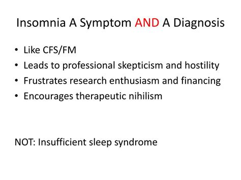 PPT - Insomnia: Physiological And Medical Findings And Implications For ...