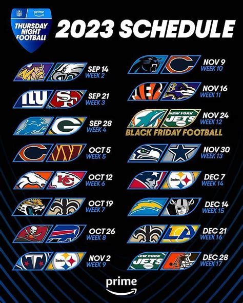 Thursday Night Football Schedule 2023-24