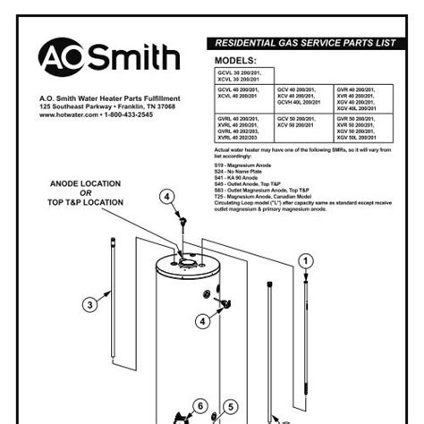 Ao Smith Hot Water Heater Parts List | Reviewmotors.co