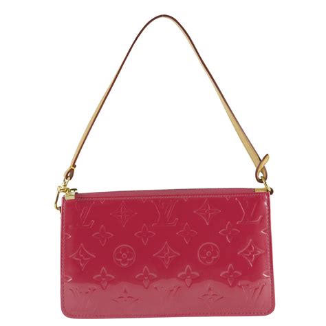 Louis Vuitton Pink Vernis Monogram Leather Pochette Bag