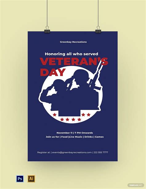 Veterans Day Poster Template in PSD, Illustrator - Download | Template.net