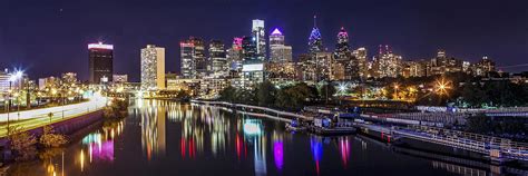 Philadelphia Skyline At Night Photograph by Stacey Granger