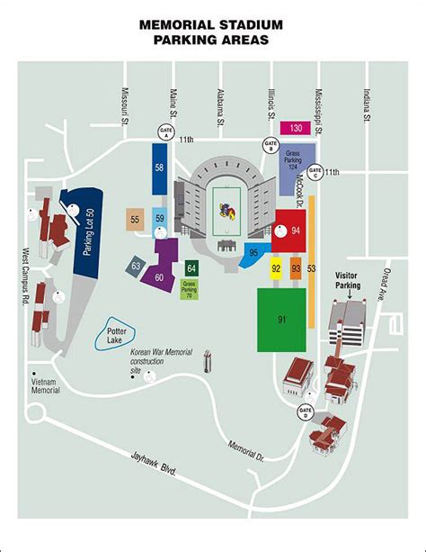 IU Memorial Stadium Parking Map