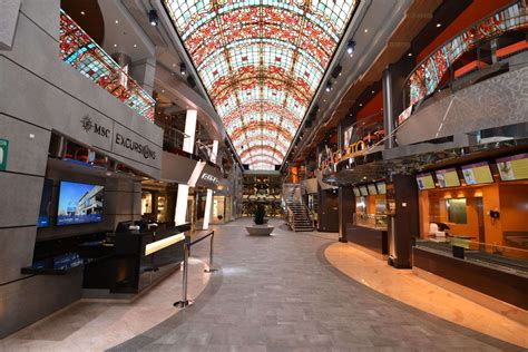 The hub of MSC Meraviglia's interior is Galleria Meraviglia, a 262-foot ...