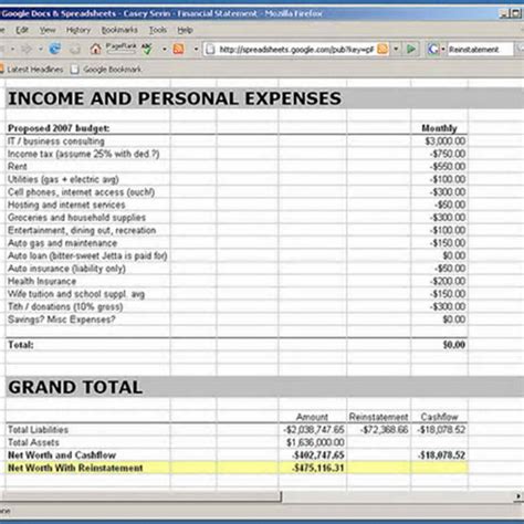 Income Statement Worksheet Inspiration Of Business Expense inside ...