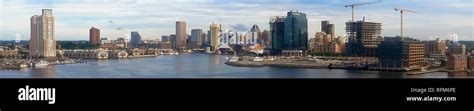 Baltimore Inner Harbor Skyline Panorama Stock Photo - Alamy