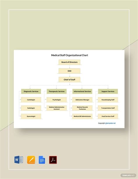 Medical Staff Organizational Chart Template - Google Docs, Word, Apple ...