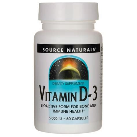 Source Naturals Vitamin D-3 5,000 Iu 60 Caps, 5,000 IU 60 CAPS - Kroger