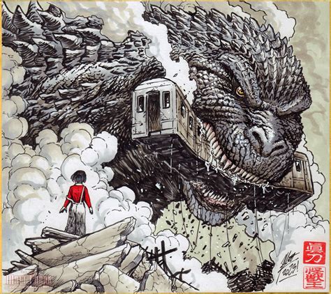 Matt Frank’s Godzilla Minus One art : r/GODZILLA